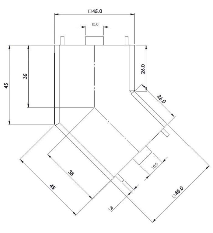 45x45 (45 degree) Connector & Fittings - KJN Aluminium Profile